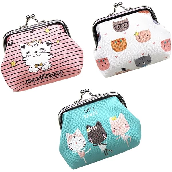 Amazon.com: Small Change Purse for Coins, 4 Pcs Cat Face